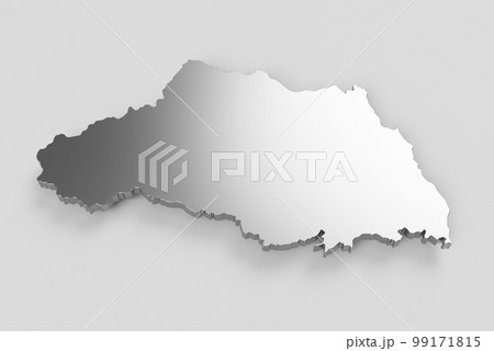 立体的なバードビューの白地図 プレゼン資料などに利用 埼玉県 立体的なバードビューの白地図 プレゼン資料などに利用 埼玉県 99171815