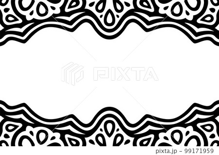 Vector clip art with abstract black borderのイラスト素材 [99171959] - PIXTA