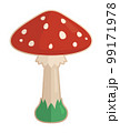 Clip art with isolated colorful amanita mushroom 99171978