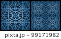Art with colorful blue web tile pattern 99171982