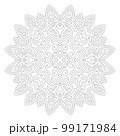 Line art for coloring book with vintage pattern 99171984