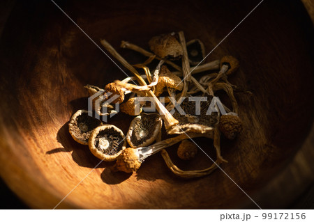 Dried hallucinogenic magic mushrooms Dried hallucinogenic magic mushrooms 99172156