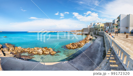 Breathtaking view on promenade of Otranto in Italy. Italian vacation. Breathtaking view on promenade of Otranto in Italy. Italian vacation. 99172320