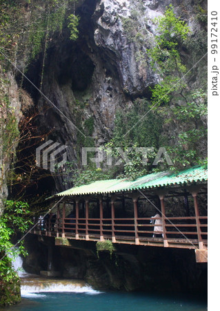 山口県美祢市の秋芳洞 入口 山口県美祢市の秋芳洞 入口 99172410