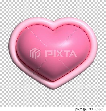 ぷっくり3Dのハートのイラスト素材 [99172473] - PIXTA