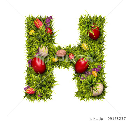 Easter holiday letter H Easter holiday letter H 99173237