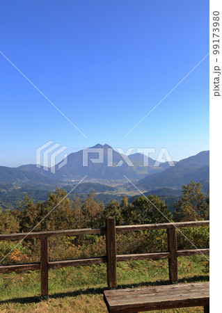 蛇越展望所から望む秋の由布岳と由布市 ( 11月 / 大分県 由布市 ) 99173980