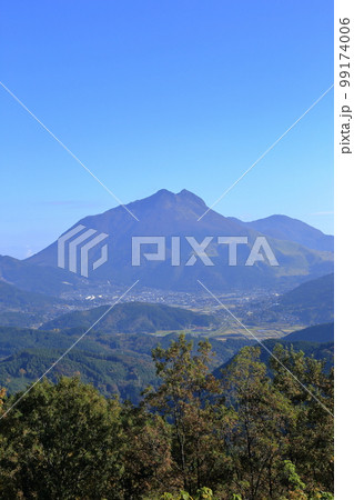 蛇越展望所から望む秋の由布岳と由布市 ( 11月 / 大分県 由布市 ) 99174006