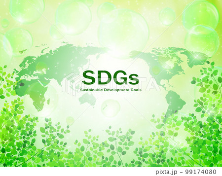 新緑　若葉　SDGsイメージ背景素材 99174080