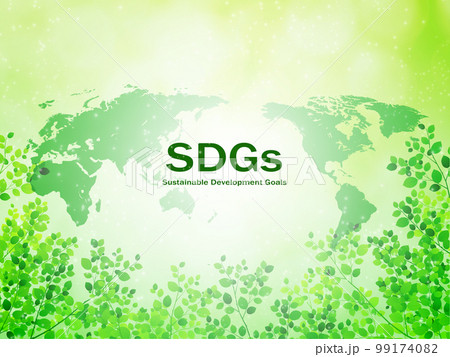 新緑　若葉　SDGsイメージ背景素材 99174082