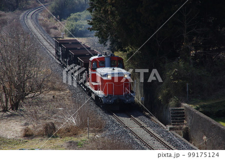 水郡線 袋田付近 DE10工事列車 99175124