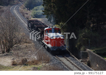 水郡線 袋田付近 DE10工事列車 水郡線 袋田付近 DE10工事列車 99175127