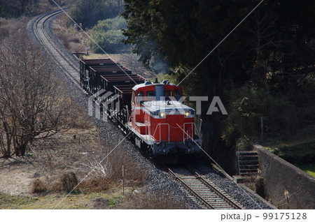 水郡線 袋田付近 DE10工事列車 水郡線 袋田付近 DE10工事列車 99175128