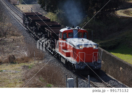 水郡線 袋田付近 DE10工事列車 99175132