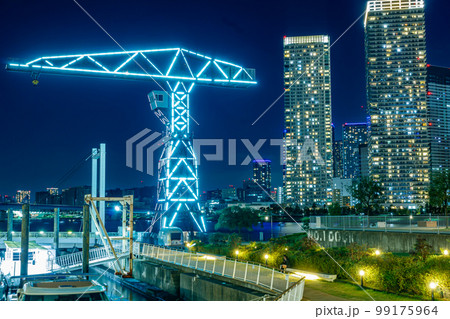 【東京の都市風景】アーバンドッグ豊洲の都市夜景 99175964