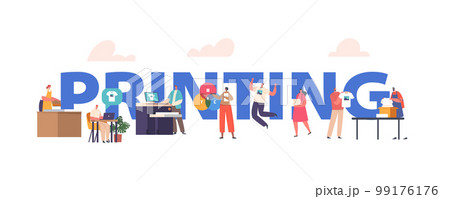 T-shirt Printing Process Concept. Press Workers Creating Custom Designs On T-shirts In Studio Or Typography 99176176
