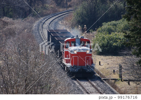 水郡線 袋田付近 DE10工事列車 99176716