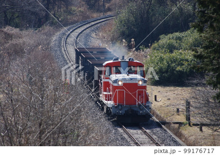 水郡線 袋田付近 DE10工事列車 水郡線 袋田付近 DE10工事列車 99176717