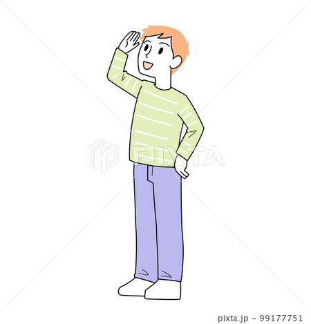 見上げる男性 99177751