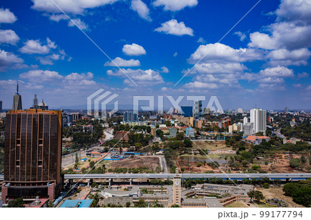 Nairobi City County Skyscrapers Skylines Cityscapes Panoramic scenic views in Kenya East Africa 99177794