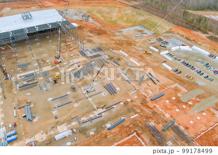 It is that there construction equipment that will be used during construction of residential complex It is that there construction equipment that will be used during construction of residential complex 99178499
