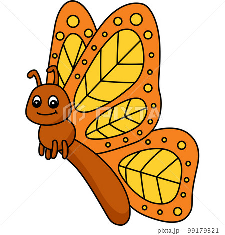 Butterfly Cartoon Colored Clipart Illustration 99179321