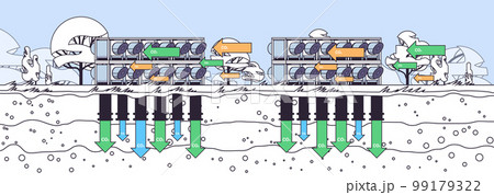 Decarbonization carbon dioxide capture and storage separating atmosphere fan and filter pure CO2 save planet 99179322