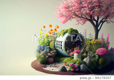 Spring pastoral illustration Spring pastoral illustration 99179507