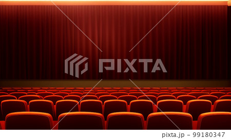 劇場 舞台 緞帳 イメージ 映画館 客席 劇場 舞台 緞帳 イメージ 映画館 客席 99180347
