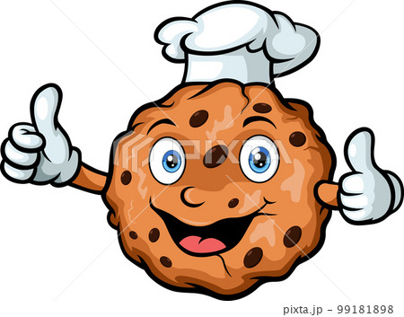 Cute cookie chef cartoon giving thumbs up Cute cookie chef cartoon giving thumbs up 99181898