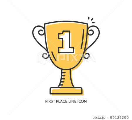 First Place Line Icon 99182290