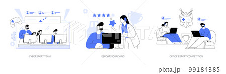 E-games tournament abstract concept vector illustrations. 99184385