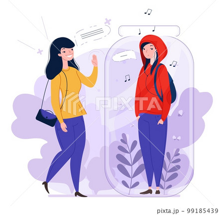 Introvert and extravert type people mindset vector 99185439