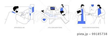Emergency room abstract concept vector illustrations. Emergency room abstract concept vector illustrations. 99185738