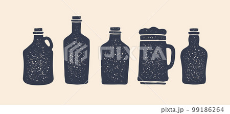 Set of bottle. Collection bottles 99186264