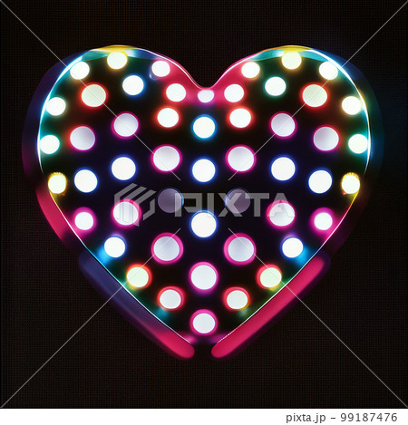 heart with polka dots of different sizes, AI generated heart with polka dots of different sizes, AI generated 99187476