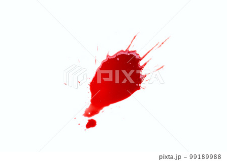 Drops of blood on white background. 99189988