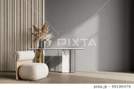 Minimalist gray modern living room interior background, living room mock up in scandinavian style, empty wall mockup, 3d rendering Minimalist gray modern living room interior background, living room mock up in scandinavian style, empty wall mockup, 3d rendering 99190479