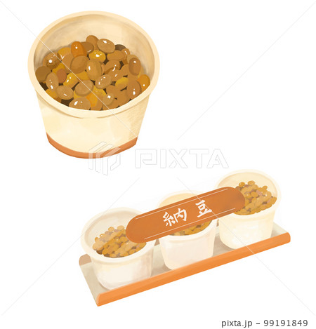 パックに詰められた納豆 99191849