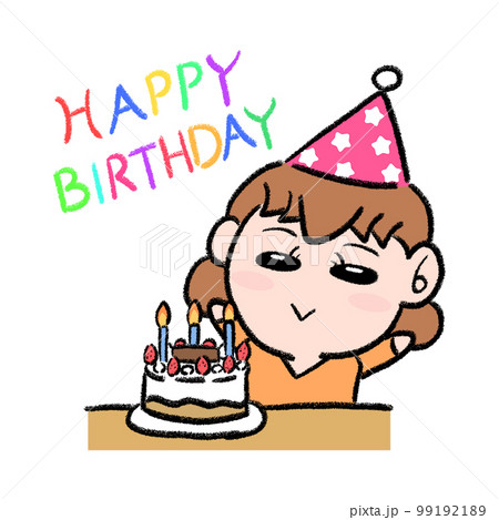 誕生日を迎えた女の子 誕生日を迎えた女の子 99192189