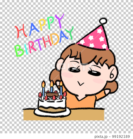 誕生日を迎えた女の子 誕生日を迎えた女の子 99192189