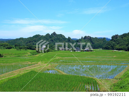 初夏の田染荘（田植えの頃・豊後高田市・世界農業遺産） 99192211