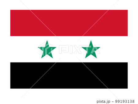 トルコ・シリア地震支援　シリア・アラブ共和国の国旗のイラスト