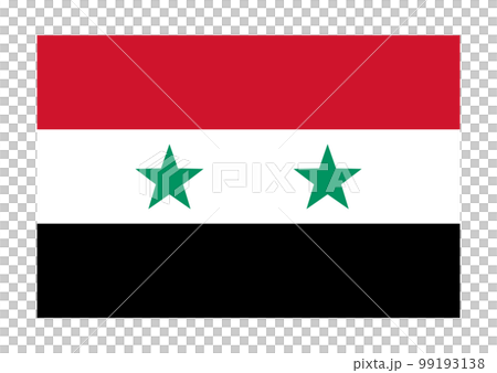 トルコ・シリア地震支援　シリア・アラブ共和国の国旗のイラスト 99193138