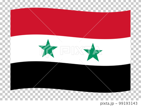トルコ・シリア地震支援 風になびくシリアの国旗 トルコ・シリア地震支援 風になびくシリアの国旗 99193143