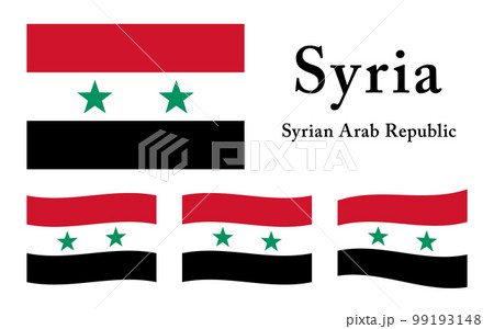トルコ・シリア地震支援　シリア・アラブ共和国の国旗セット