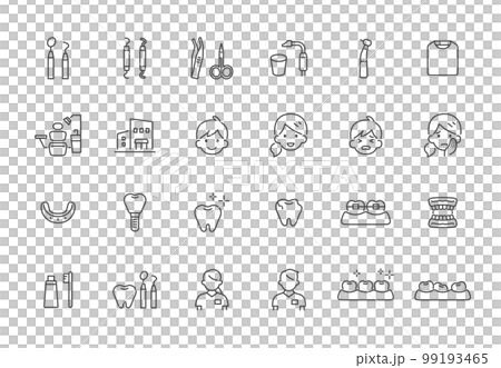歯科クリニックでで使える診療内容のアイコン 1 歯科クリニックでで使える診療内容のアイコン 1 99193465