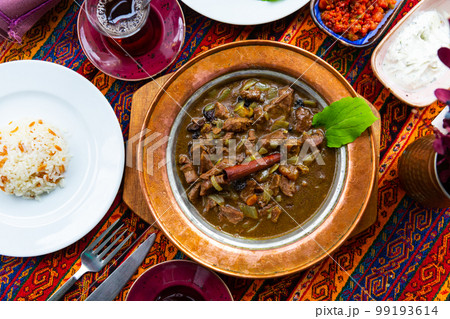 Turkish lamb meat saute mutancana 99193614