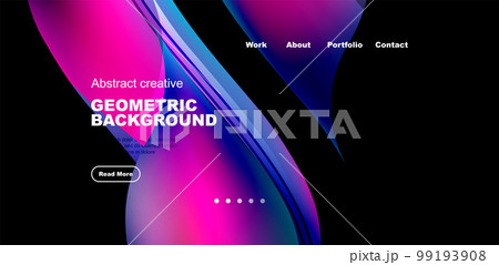 Abstract elegant flowing shapes background, fluid gradient colors. Template for covers, templates, flyers, placards, brochures, banners 99193908