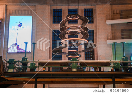 New Battersea Power Station in London England UK operating as a new shopping mall and cinema interior design. New Battersea Power Station in London England UK operating as a new shopping mall and cinema interior design. 99194690
